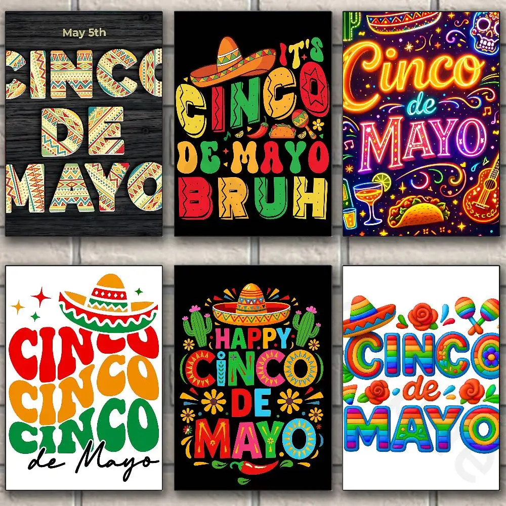 

cinco de mayo Artists Canvas Painting for Living Room Home Decor Poster Fans Gifts-unframed