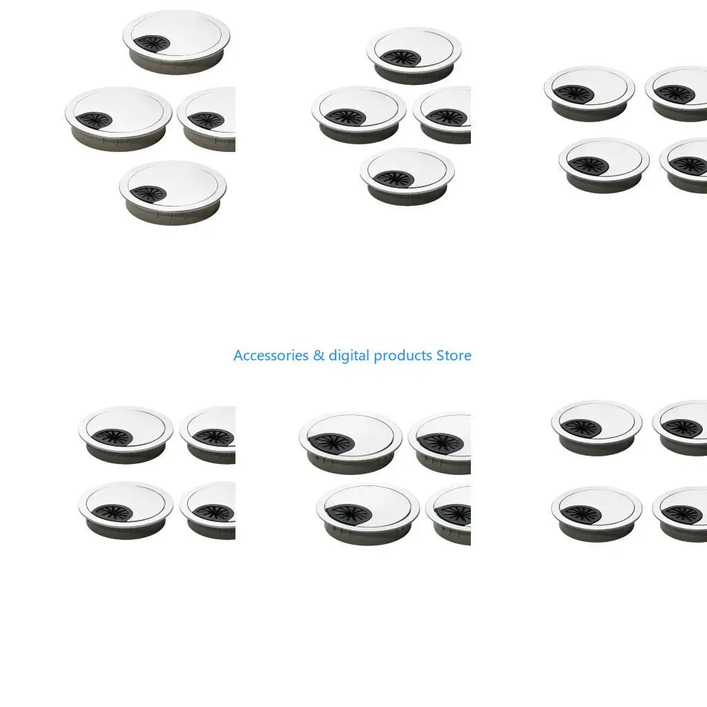 77JD ABS Computer Desk Grommet For Cord Organization In Home Office Or Study Room