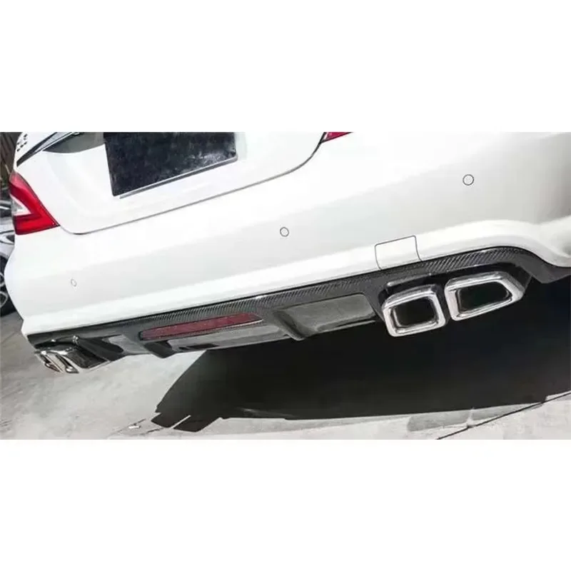 

Для Mercedes Benz CLS Class W218 CLS320 CLS350 2011-2017 задний бампер из углеродного волокна, диффузор, задние сплиттеры, спойлер, задняя губа