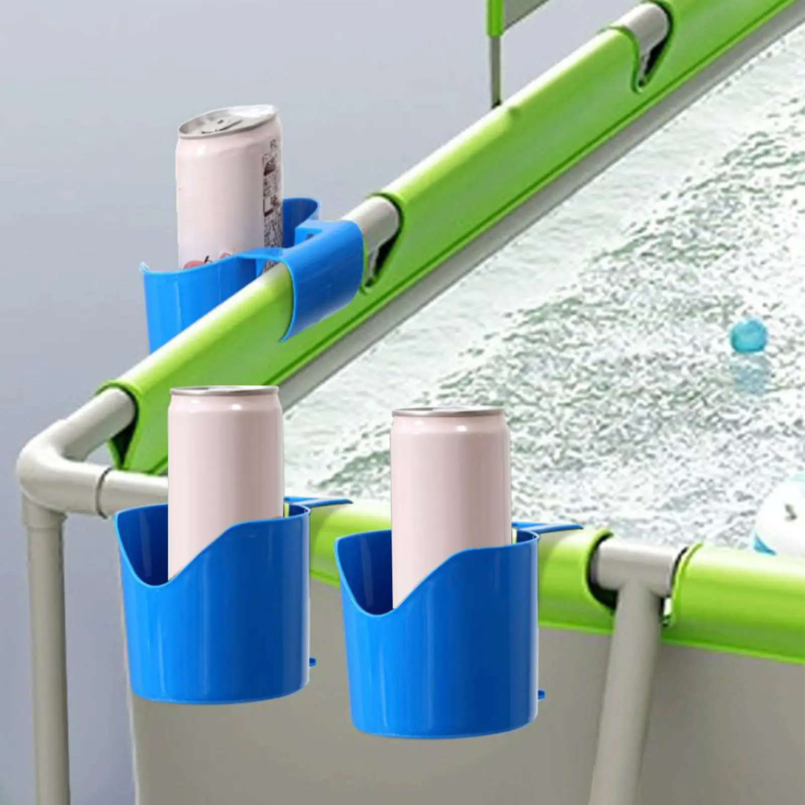 

Pool Side Drink Holder Non-Slip Swimming Pool Drink Holders Versatile Cup Hanger Beverage Beer Keys Organizer for Outdoor