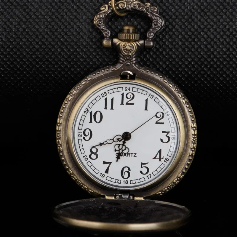 الأعشاب البحرية روك الأسماك ساعة الجيب Steampunk جيد محظوظ قلادة الرقمية سلسلة بدلاية ساعة موضة النحت المرأة الرجال هدية