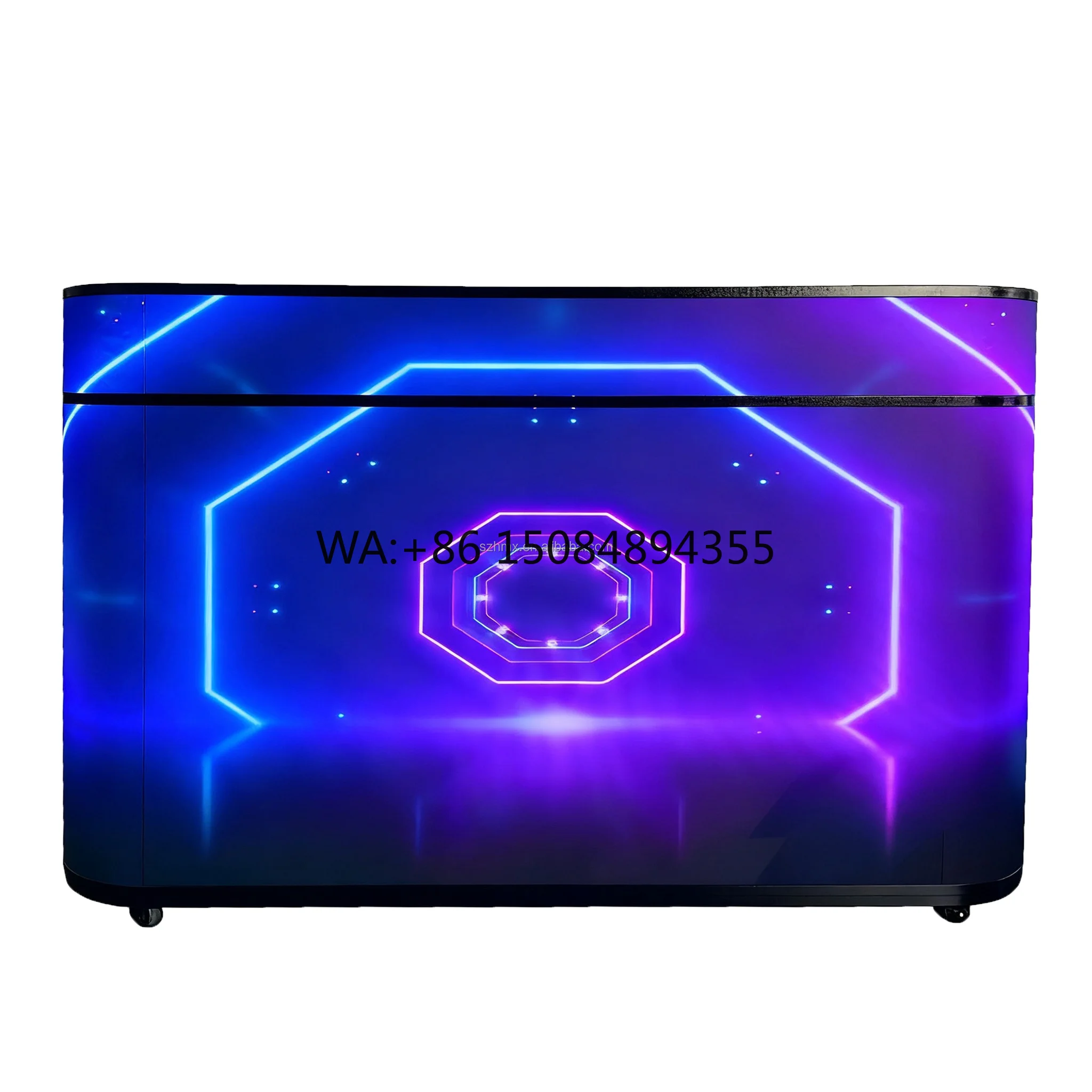 Custom Mobile Club Video Wall TV Curved Facade Portable Table Exhibition LED DJ Booth Screen Display P1.86 800 Brightness