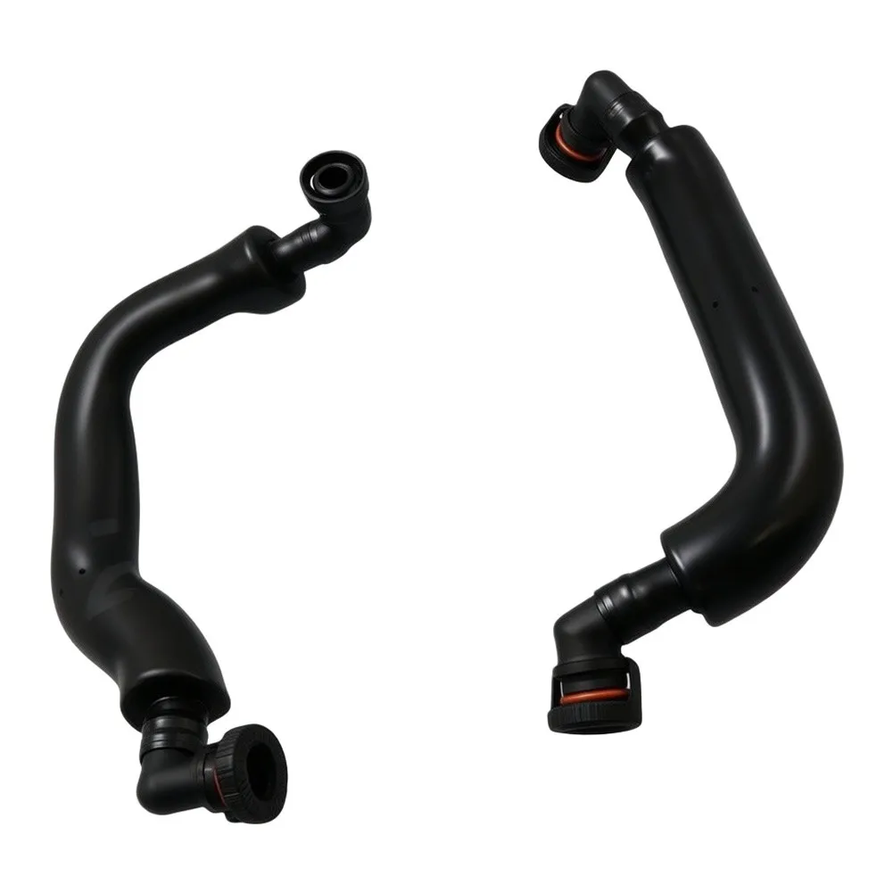 2PCS Crankcase Vent Hose for BMW For X5 4.4i 4.8is For 545i 745Li 2002 through 2006 Model Years OEM Equivalent