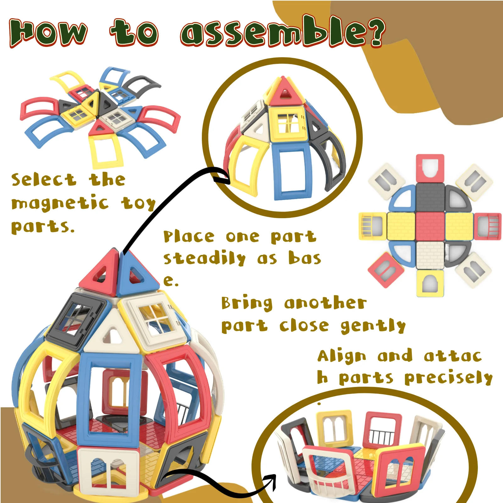 148 قطعة من بلاط البناء المغناطيسي STEM ألعاب مغناطيسية تعليمية ومبتكرة مجموعة البناء والبناء