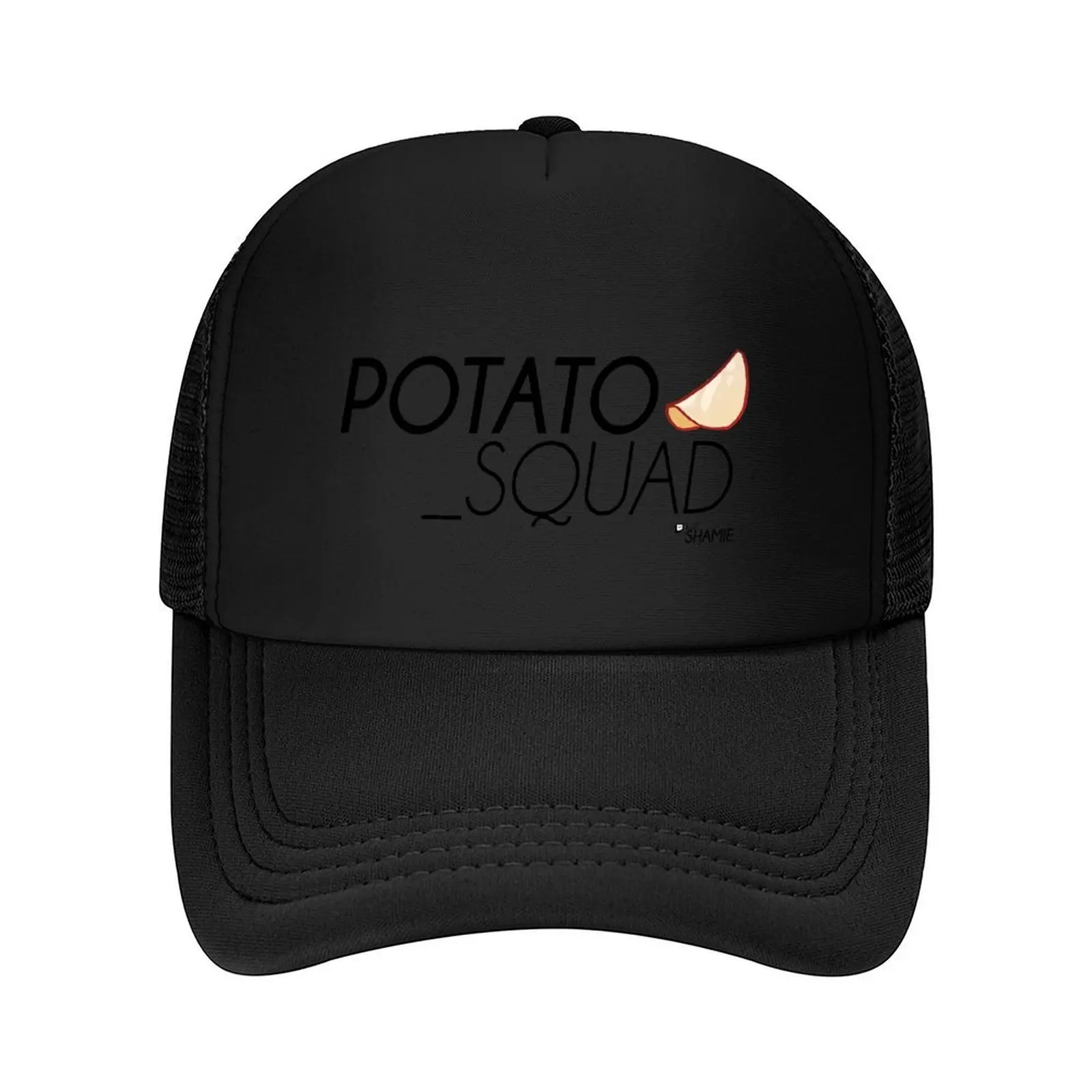 

Potato Squad in black Baseball Cap Luxury Man Hat Trucker Hat Custom Cap Rave Boy Women's