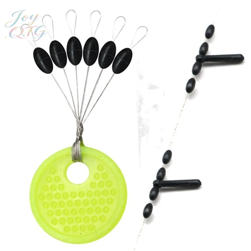 Angelruten-Gummistopper, Schwarze Ovale Gummistopfen, Angelzubehör, Schwimmer, Angelausrüstung, Bobber-Equipment