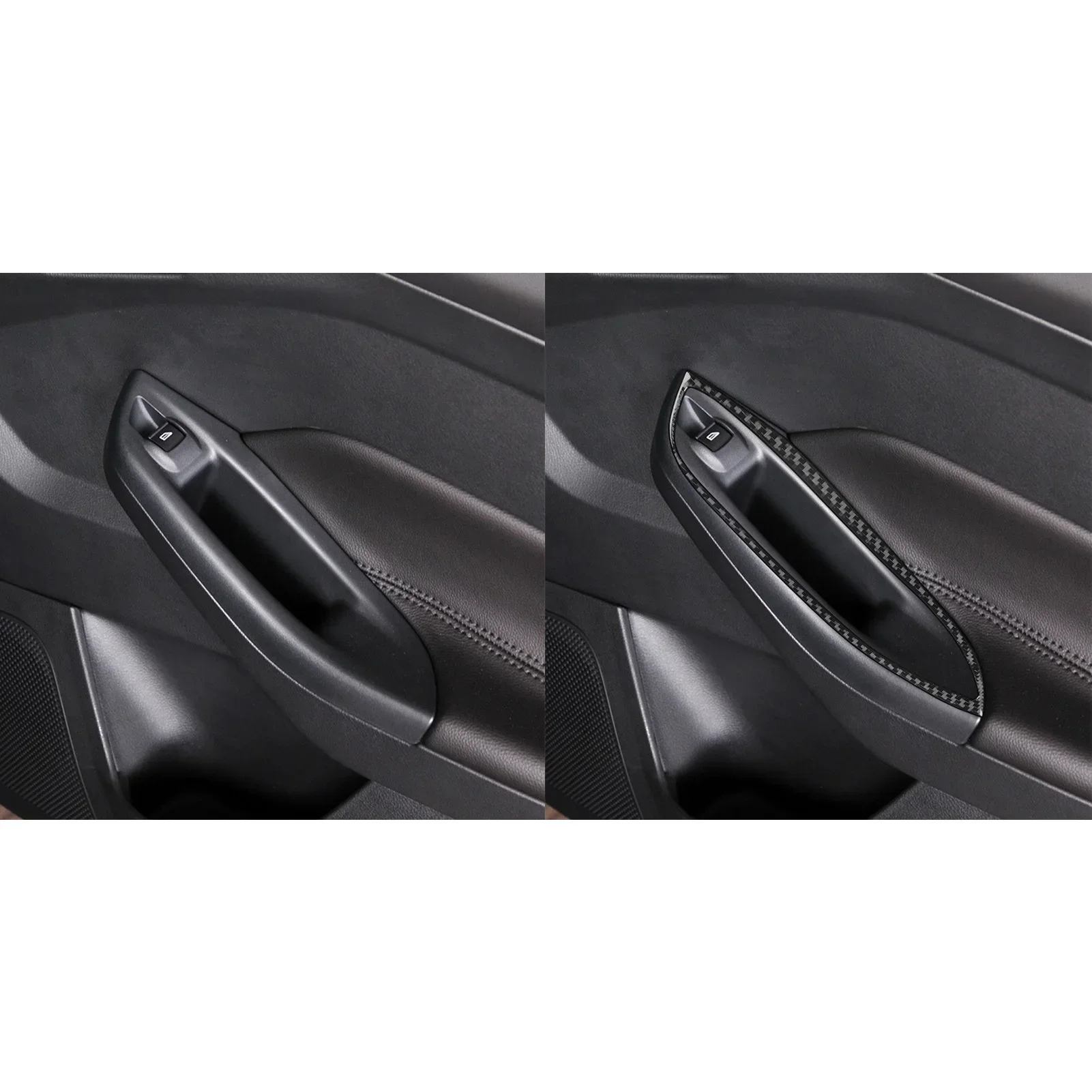 

Carbon Fiber Car Accessories Rear Door Window Lifting Switch Panel Cover Trim Sticker Modification For Ford Focus 2012—2018