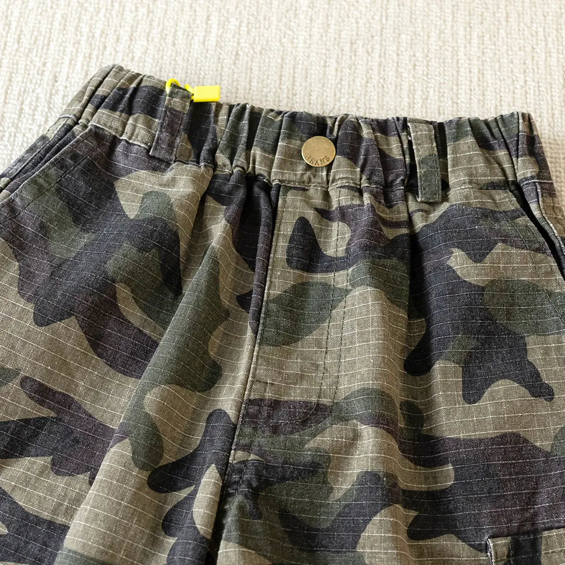 Kids Cargo Pants 2026 Spring Autumn New Boys Girls Pocket Camo Straight Medium Small Loose Casual Long Pants