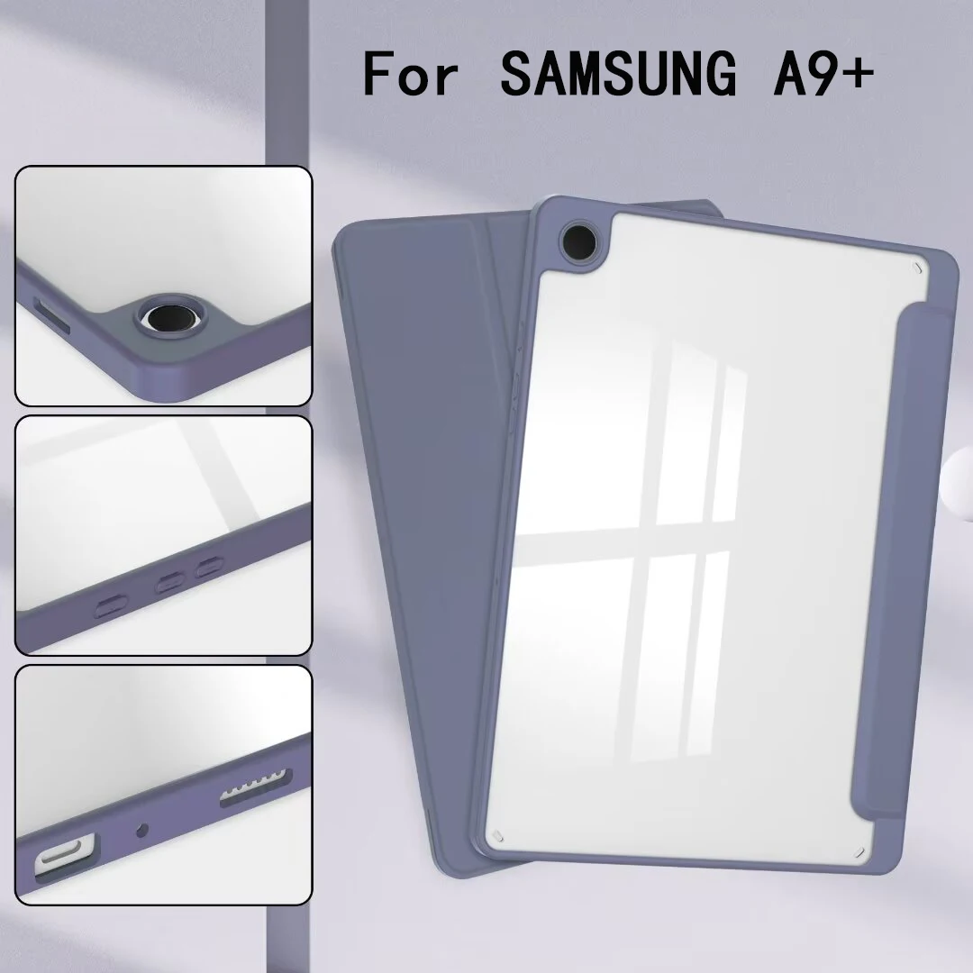 

For Samsung Galaxy Tab A9+ SM-x210 x216 X218 2023 Acrylic Leather Cover For tab A8 x200 10.5inch Tablet Protective Stand Holder