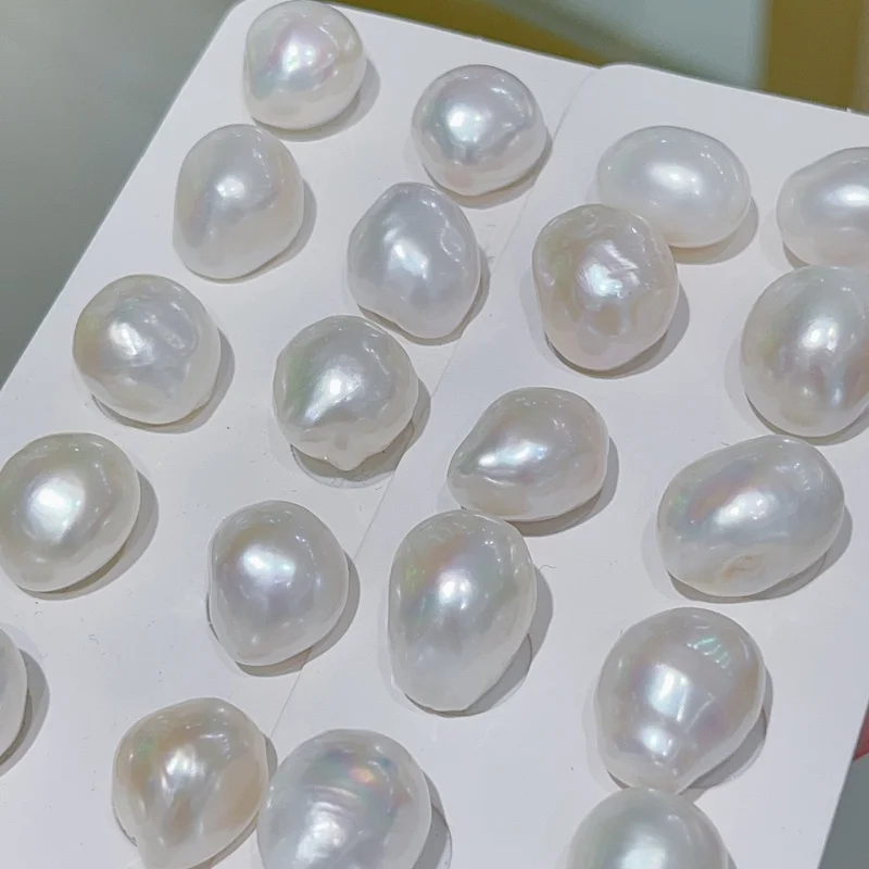 

Натуральное золото 18 карат, нерегулярные серьги в стиле барокко с натуральным жемчугом, женские серьги для женщин, годовщины свадьбы, высокие ювелирные изделия