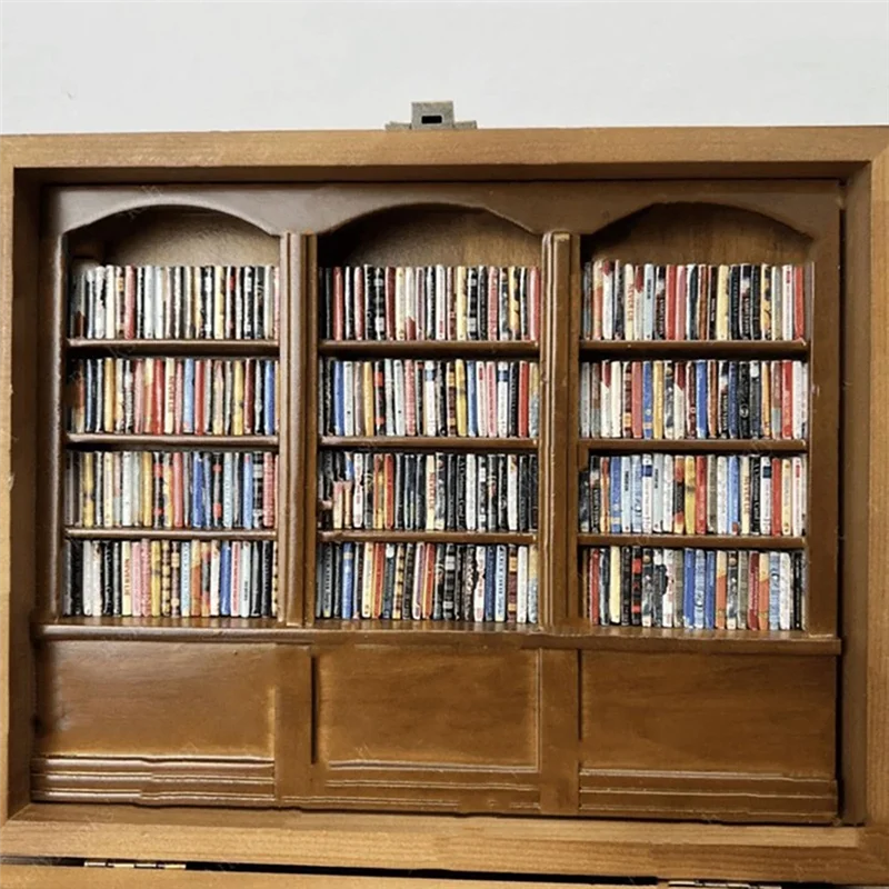 

ABUH-2PCS Книжная полка с тревожной тревогой, украшение книжной полки, рождественские украшения для любителей книг, миниатюрная книга Durabl