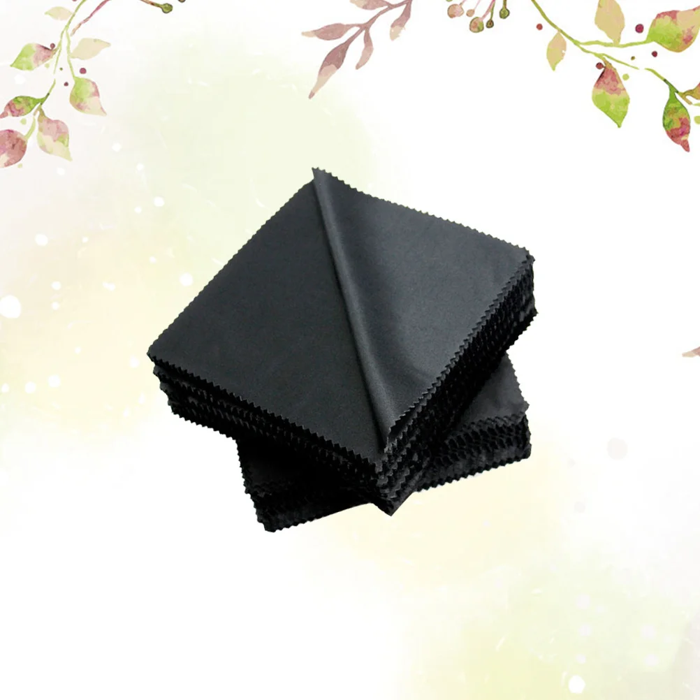 100 قطعة ستوكات النظارات الشمسية النظارات تنظيف الملابس الأسود 15x15 سنتيمتر نظارات عدسة تنظيف مسح منظف الشاشة