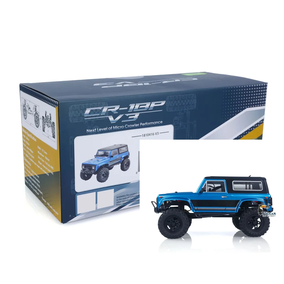 

1/18 4WD RC Rock Crawler Vehicle Rushmore CR18P V3 2.4Ghz Crawler RTR Car Hobbywing Brushless Motor ESC Lights USB Charger