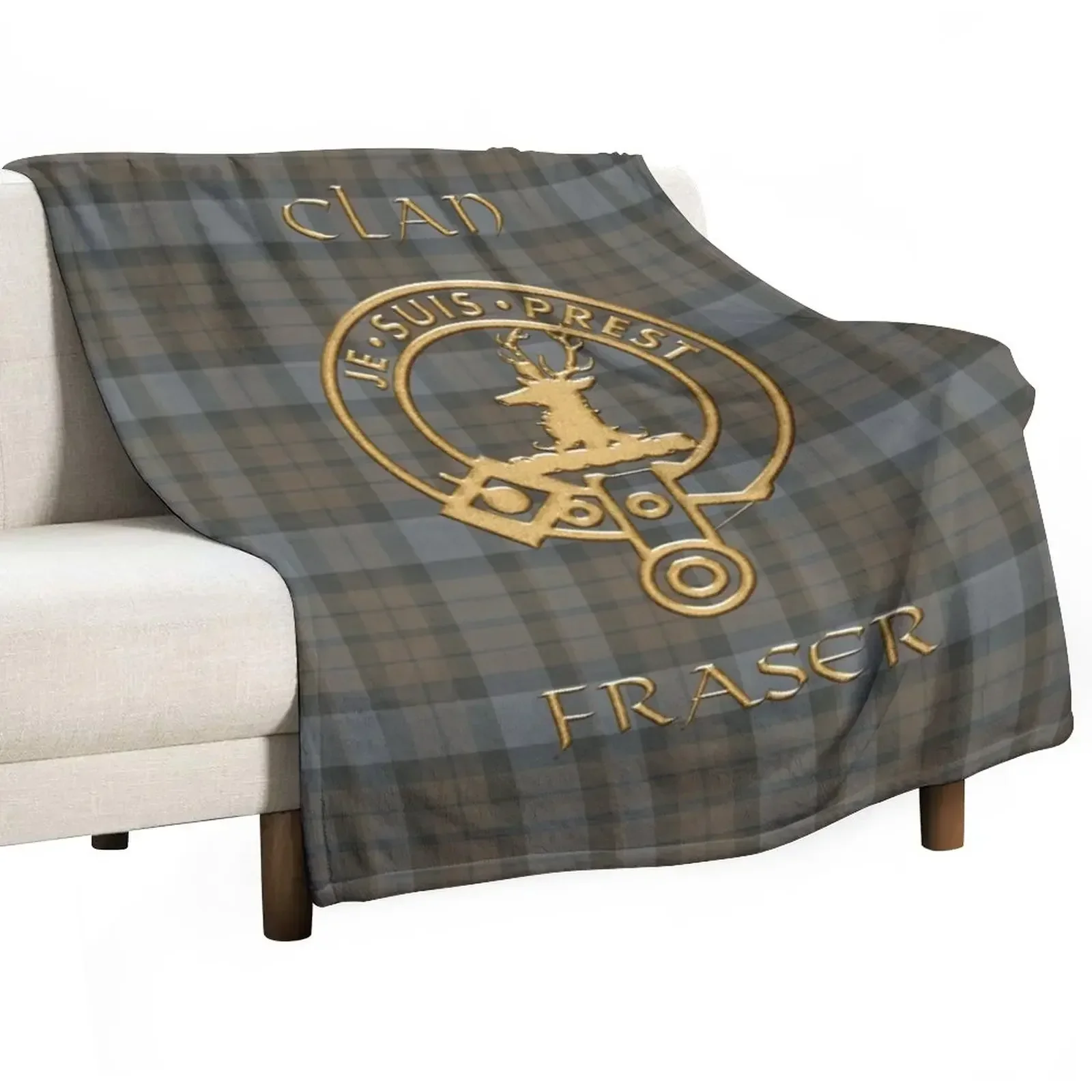 

Shield Clan Fraser - Je suis Prest Throw Blanket Luxury St christmas gifts for winter for babies Blankets