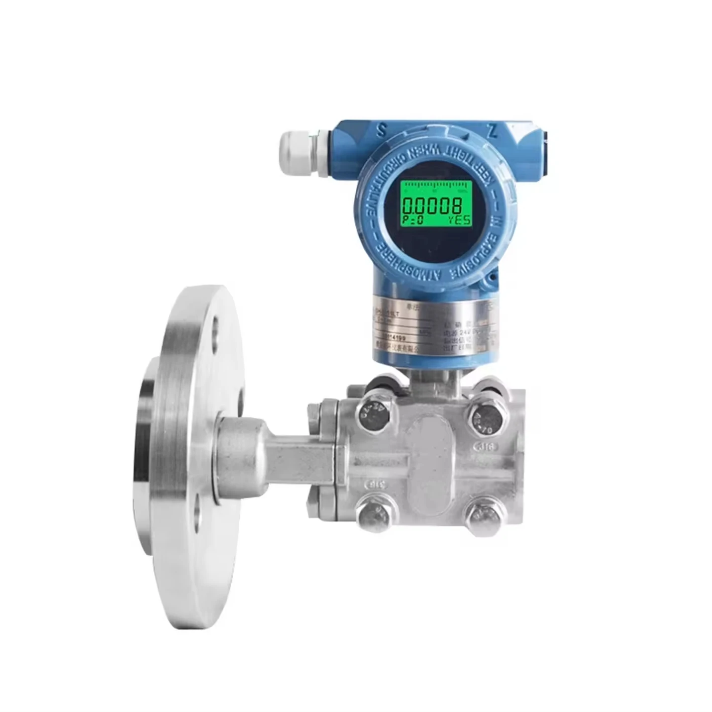 

LED Display Digital Water Strain Single Flange Liquid Level Pressure Transmitter 4-20ma