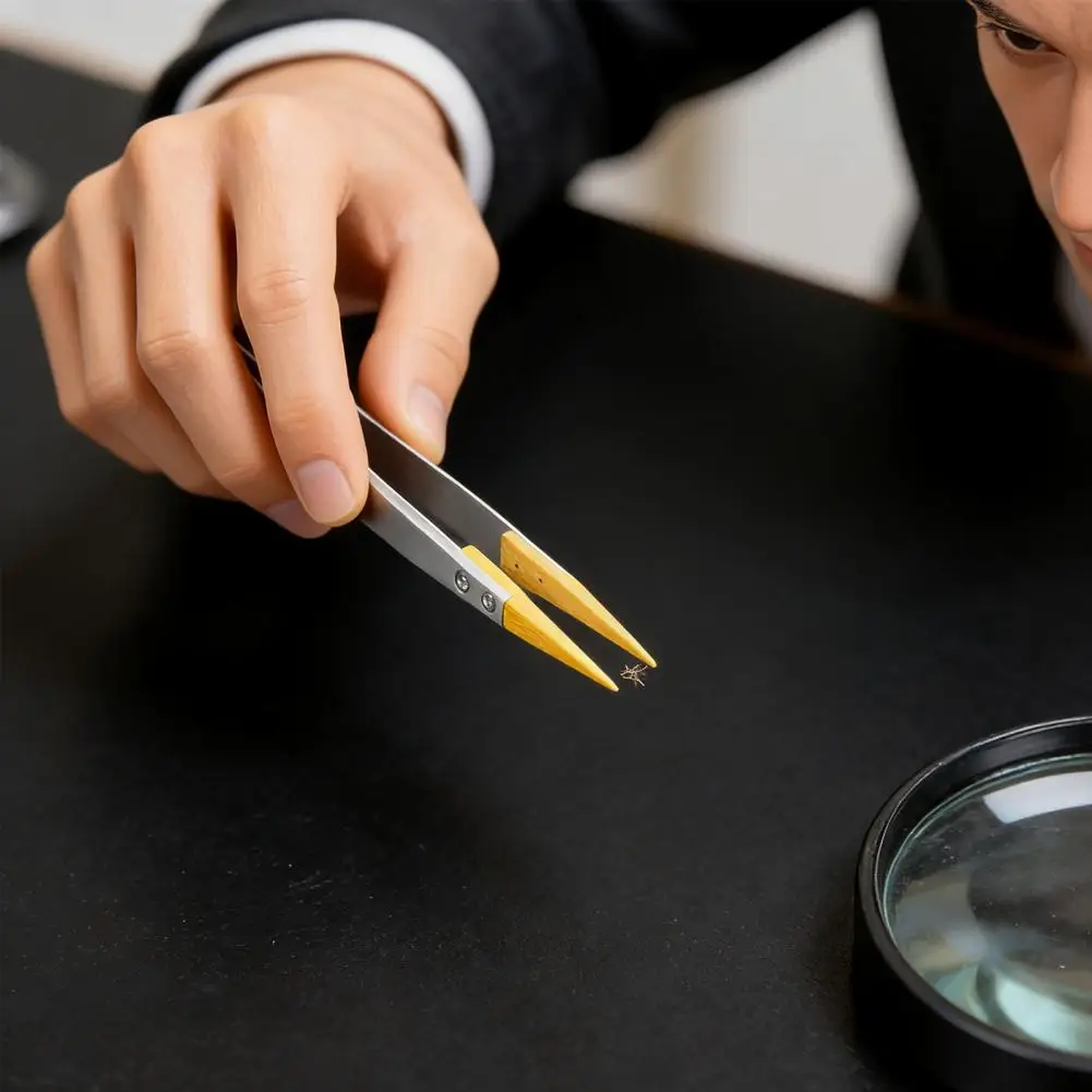 

Прецизионные пинцеты Прецизионные антимагнитные пинцеты с острыми наконечниками без царапин Инструмент для ремонта электроники Уход за очками