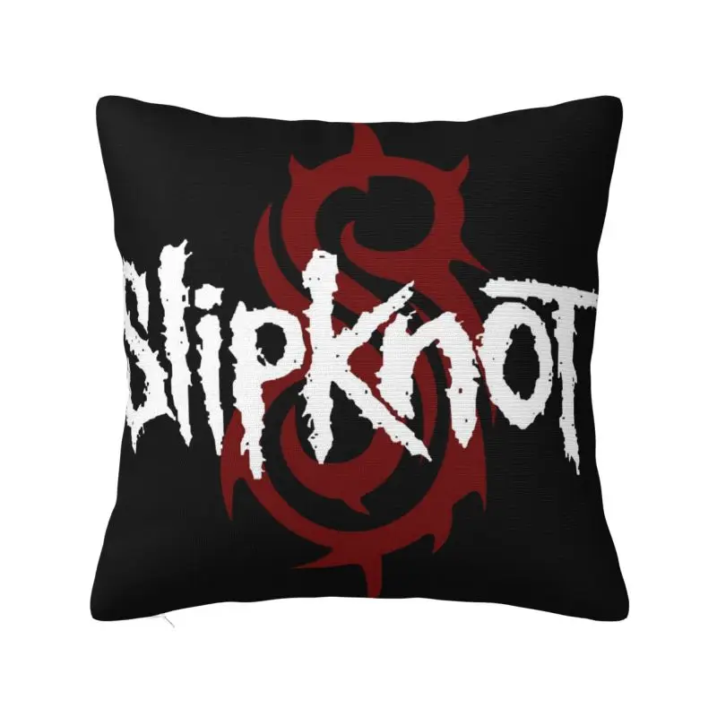 Custom Fashion Slipknots Rock Roll Band Cushion Covers 40x40cm Polyester Heavy Metal Music Pillow for Sofa Square Pillowcase