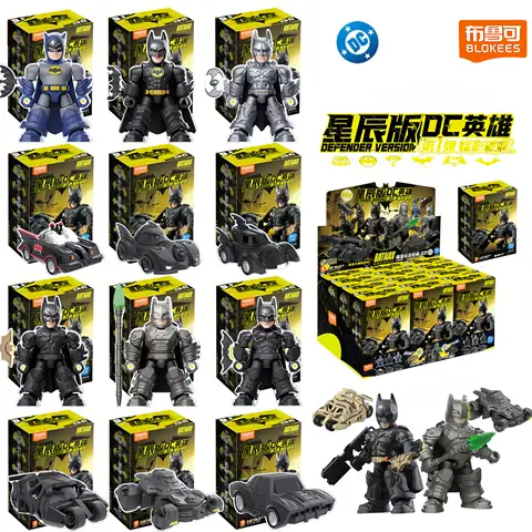 Original Blokees DC Marvel Hero Batman Star Edition Series Blind Box Toy Batman Motorcycle Collectible Perfect Christmas Gift