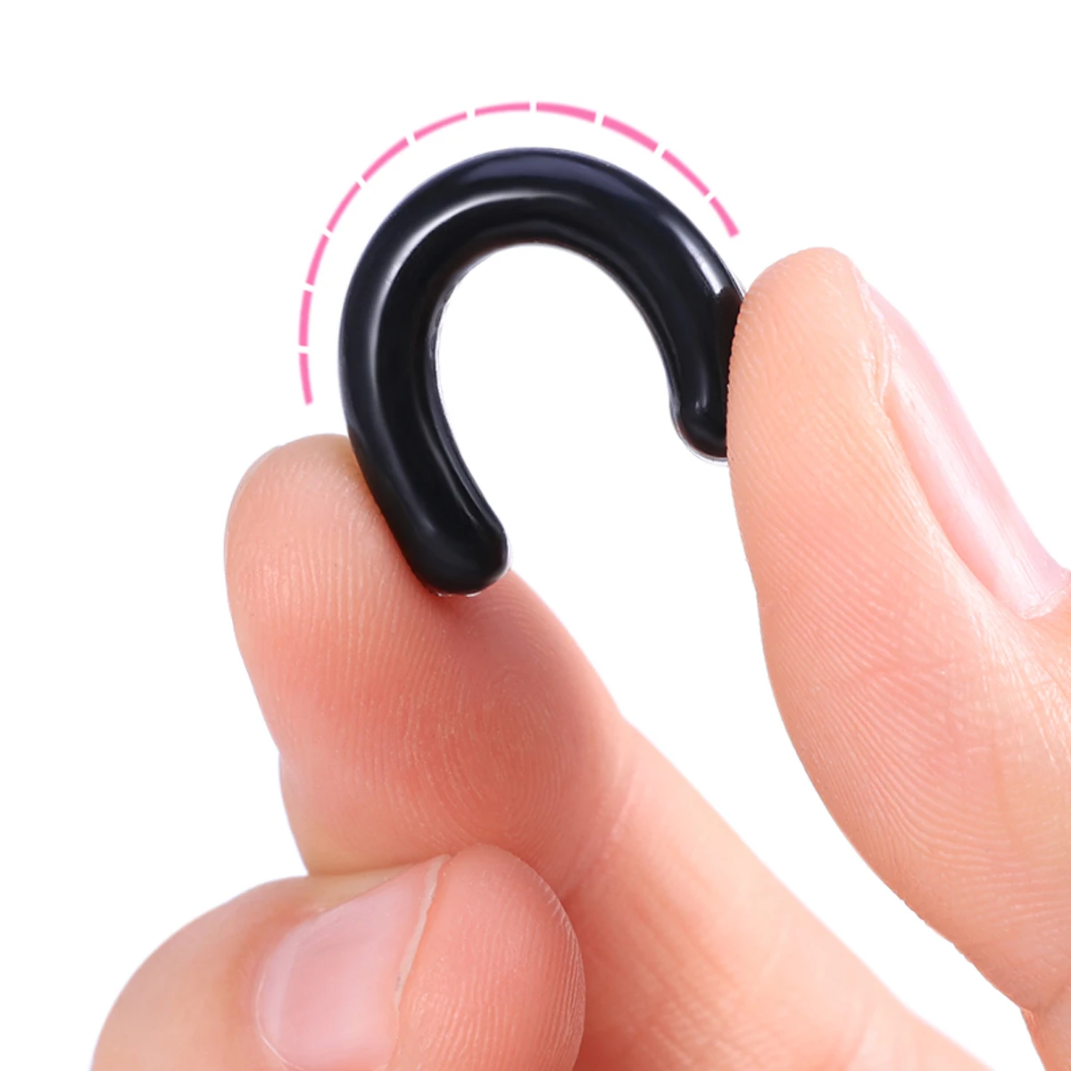 

16pcs Black Silicone Strips Eyelash Curler Replacement Refill Pads for Women Curved Elastic Cushions No Harm to Lashes