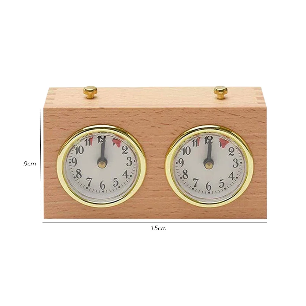 Wooden Compact Digital International Retro Portable Competition Game Timer Mechanical Count Up Down Analog Chess Clock Gift