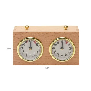 Compact Compact International Retro tragbarer Wettbewerbsspiel -Timer, Holz, Mechanik zählen nach unten, Analog, Schachuhr, Geschenk 10 Hauptverkaufsanalog Timer - №9