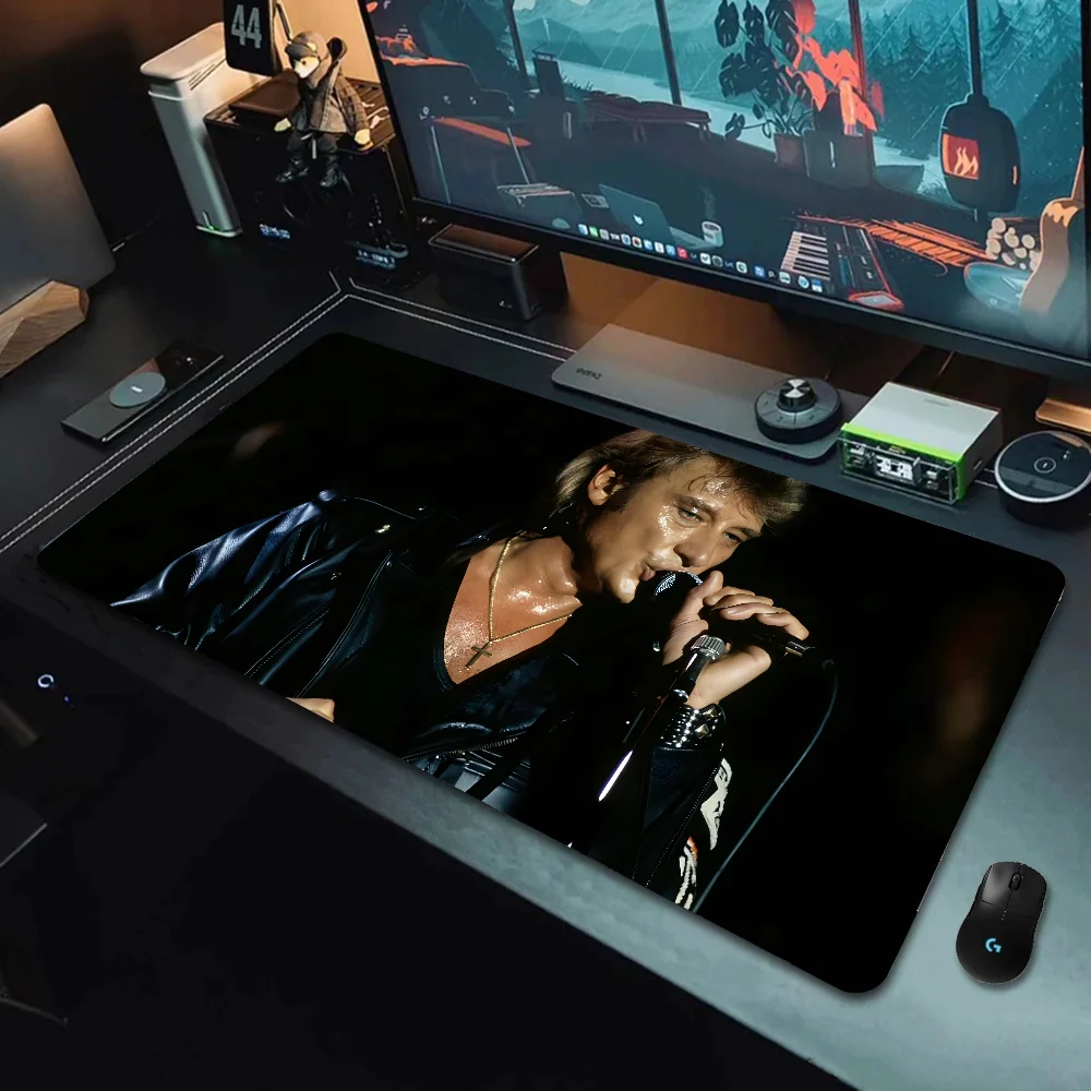 حصيرة ماوس Johnny Hallyday مع وسادة ، ملحقات مكتب للألعاب ، حصيرة حشوة لوحة مفاتيح رئيسية ، XXL ، 1 144