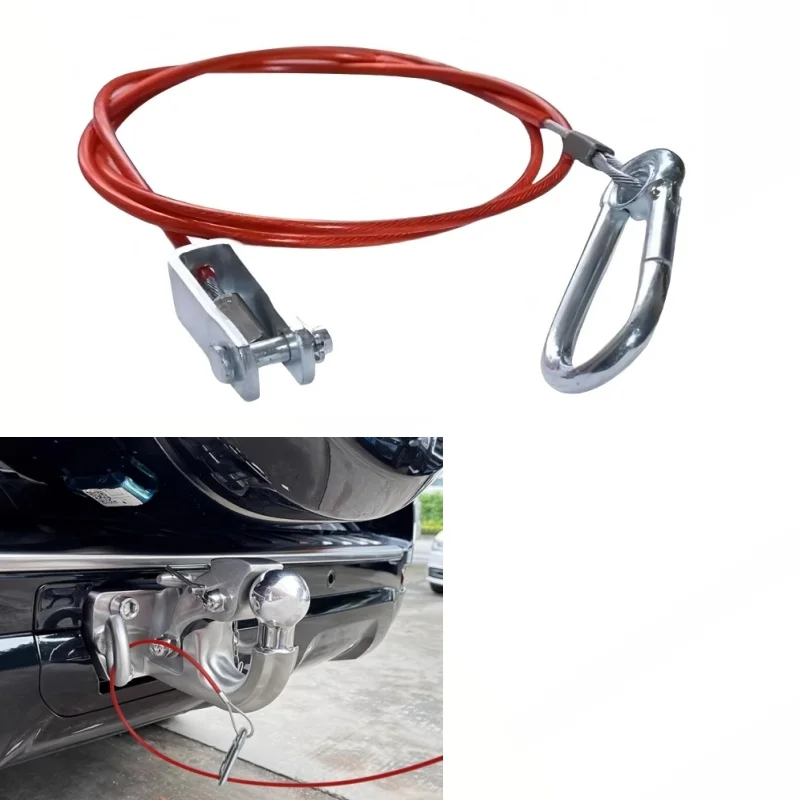 

Stainless Steel Wire Rope Trailer Breakaway Rope Trailer Caravan Brake Away Breakaway Safety Cable Braked Hitch Car Accessories