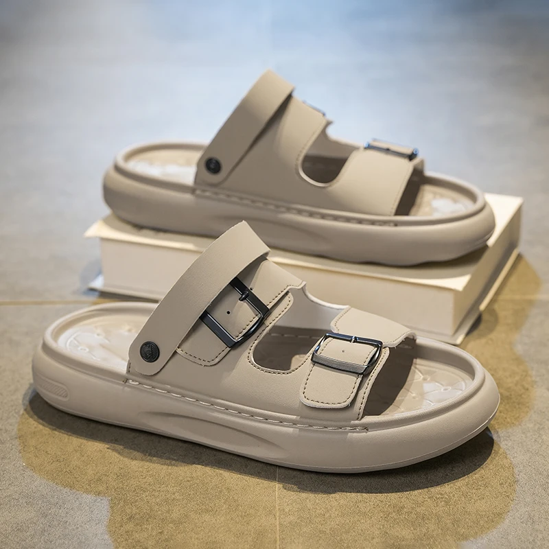 

Men's light sandals summer soft-sole anti-slip breathable outdoor casual beach shoes fashion students dual-use sports slippers