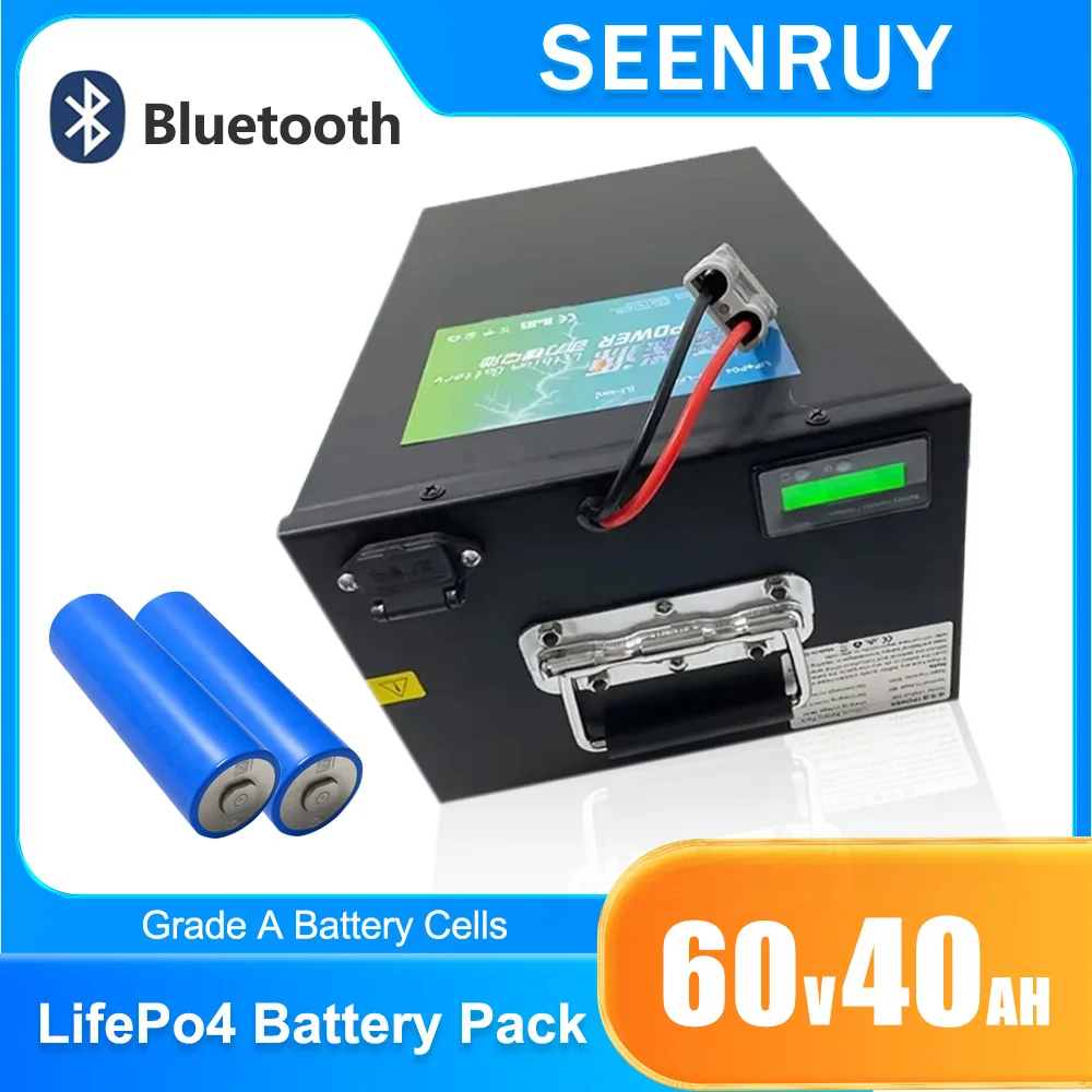 

60V 40AH LifePO4 Sufficient capacity Battery Built in 60A BMS Lithium Battery For Electric motorcycle Electric tricycle