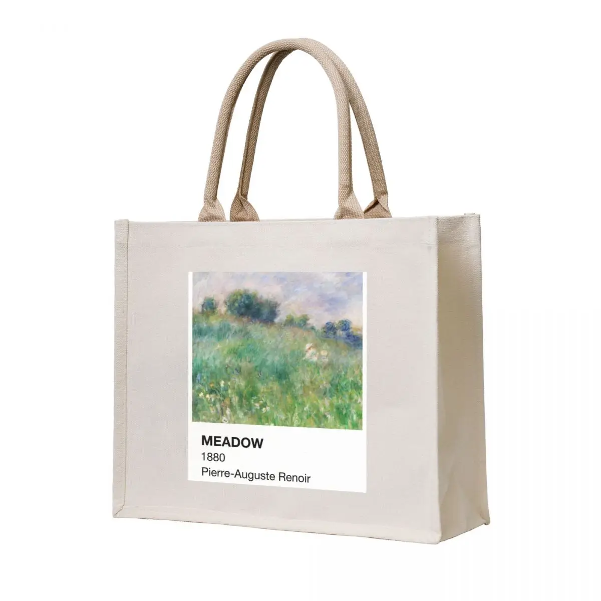 

Meadow Pierre-Auguste Renoir Pantone Card Tote Bag Customizable tote bag Lady bags hand bags