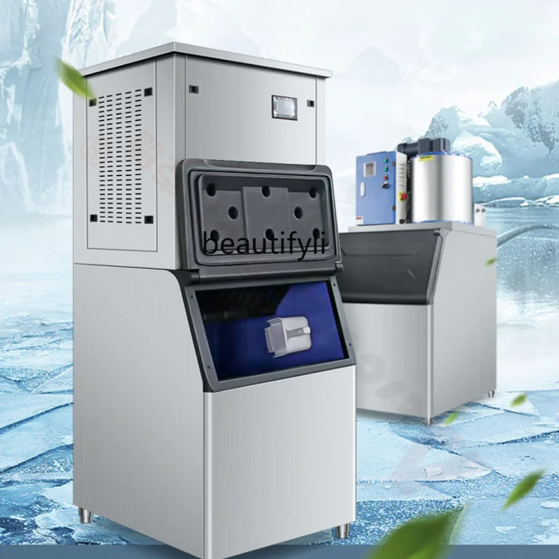 Ice Machine Commercial 300 Seafood Buffet Supermarket Hot Pot Restaurant Lin Slice Ice Machine