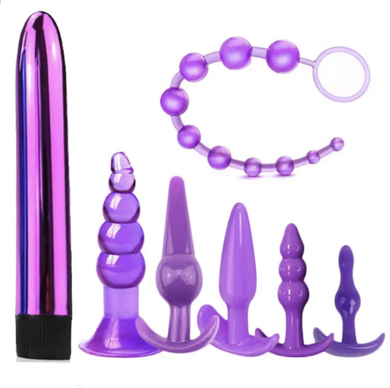 5/7pcs/Set Silicone Anal Plug Vibrating Butt Plug For Women Male Adult Funny Toys Sex Toys Dildo Anal Trainer For Couples