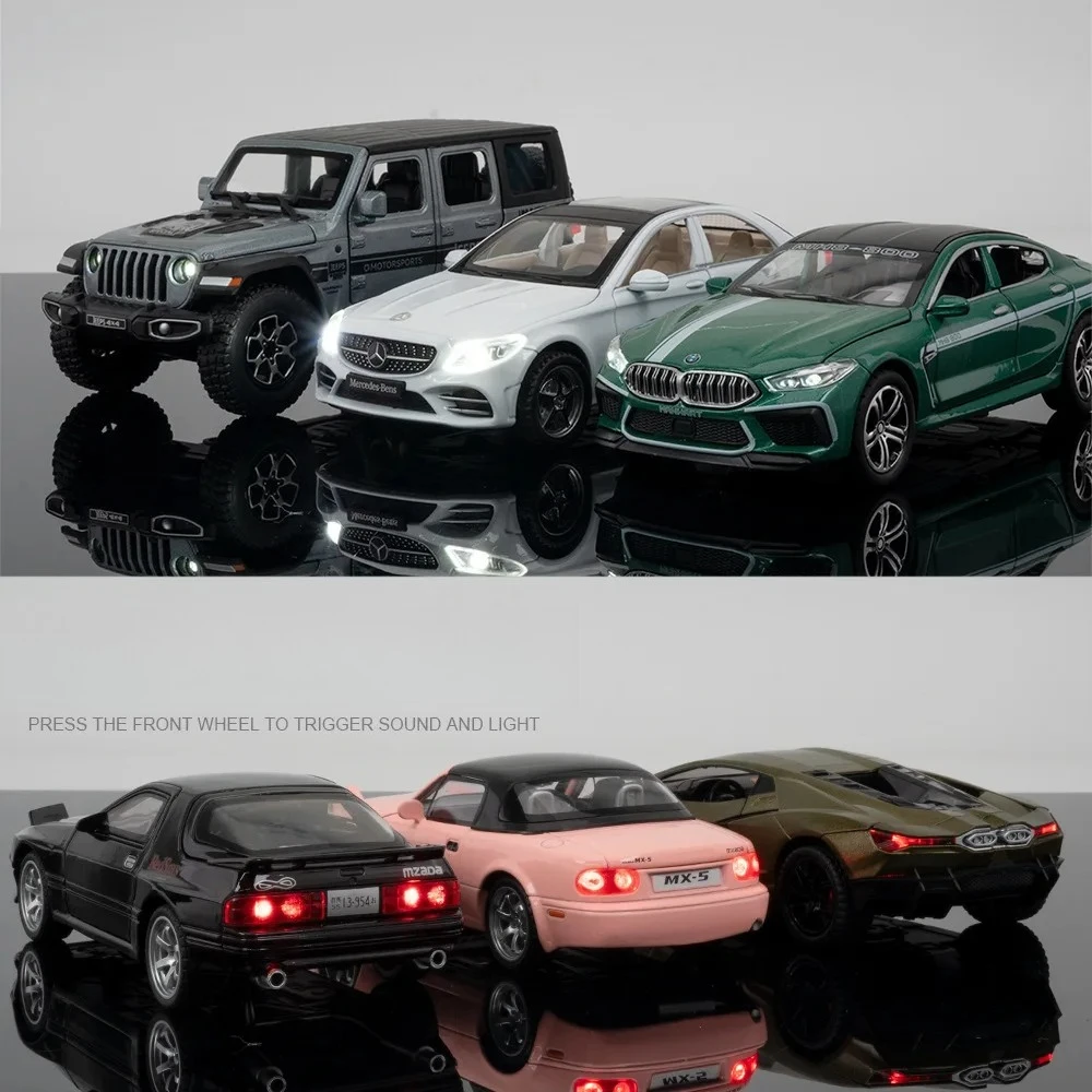 

Модель 1:32, спортивный автомобиль, игрушка, музыкальная модель, украшение, подарок, литая под давлением модель автомобиля из сплава, Коллекционная модель