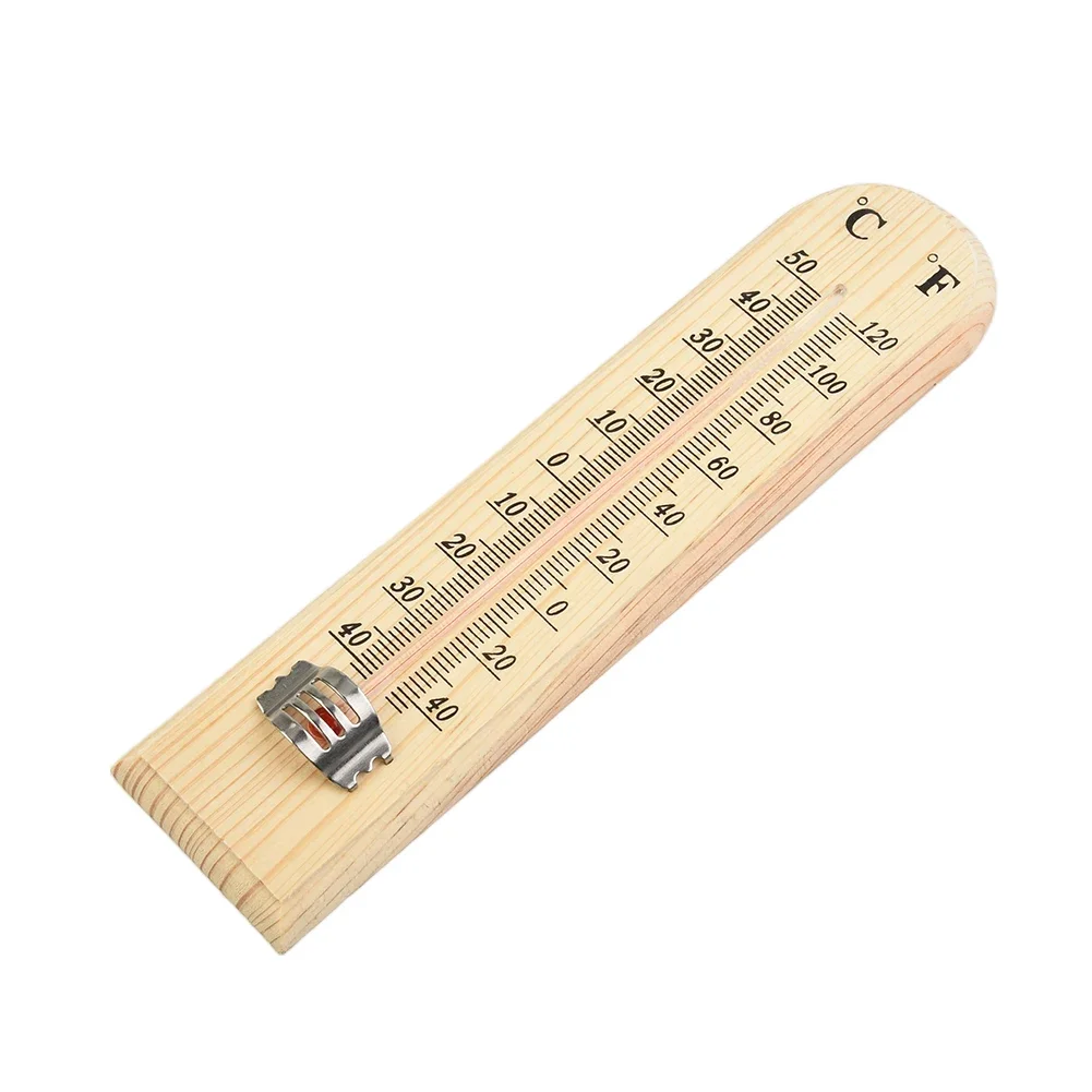 Large Wall Thermometer Thermometer Traditional Wooden 200mm Beech Garage Garden Greenhouse Indoor Kitchen Tools