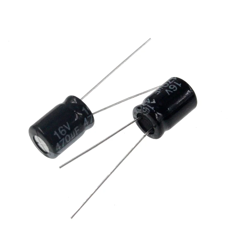 50pcs 470uF 16V 470MFD 16Volt 8*7mm Aluminum Electrolytic Capacitor Radial 470mf16v 470uf16v 16v470mf 16v470uf