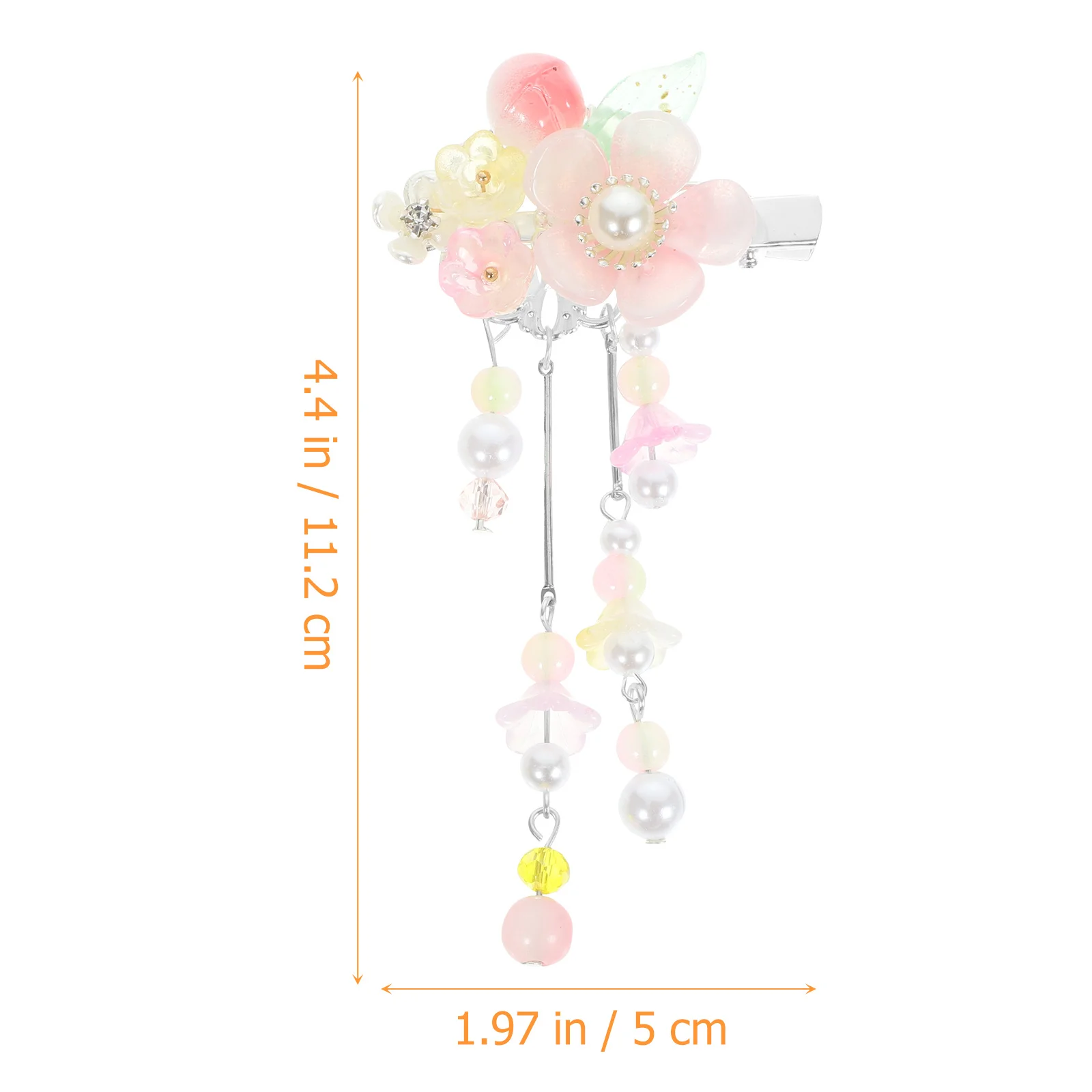 1 زوج إكسسوارات الشعر الصينية شرابة زهرة مقاطع الشعر Hanfu نمط دبابيس الشعر للنساء أنيقة المشابك اليومية للحفلات للنساء #5