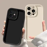 Phone Case For iPhone 16 15 14 11 12 13 Pro Max Mini 7 8 Plus XR XS Max X SE 2022 16Pro Soft TPU Thickened Protective Back Cover
