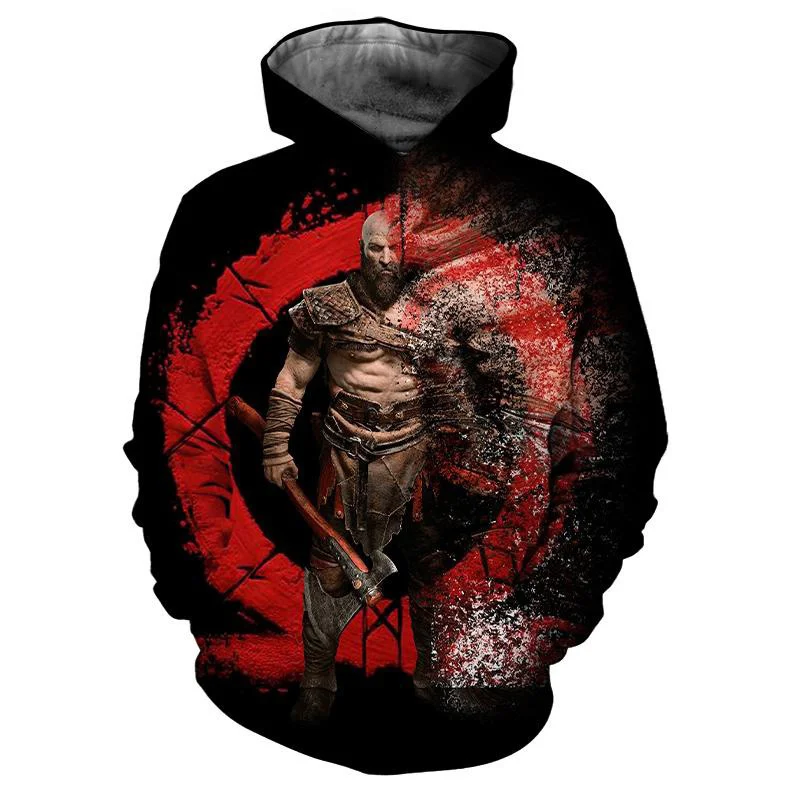 New Popular Game God Of War 3D Print Hoodies Men Women Hooded Sweatshirt Pullover Coat Fashion Harajuku Men Y2k Hoodie Tracksuit