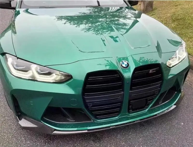 

Для BMW M3 M4 G80 G82 G83 2021-2023 настоящий карбоновый передний бампер, спойлер, комплект кузова