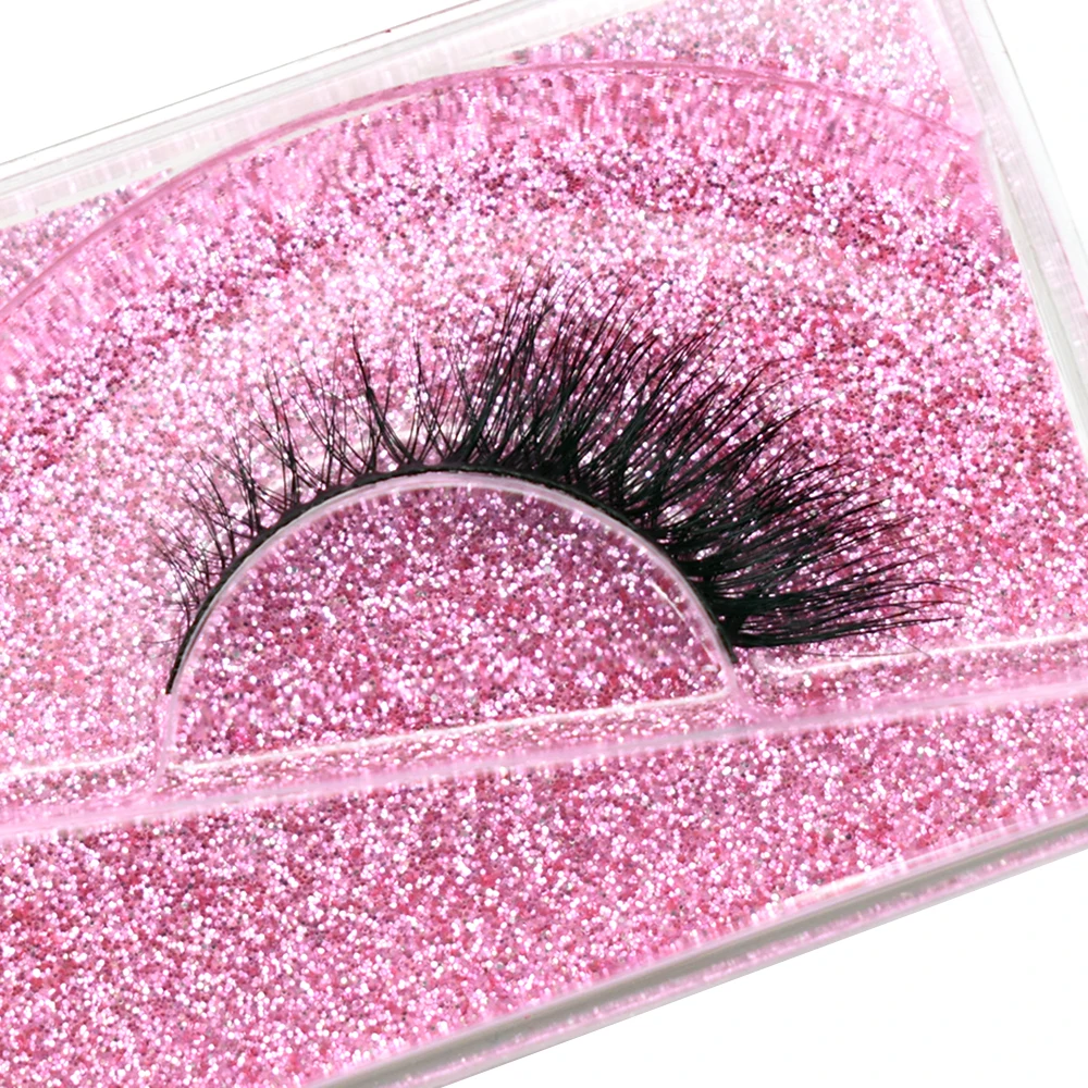 FOXESJI Mink Eye Lashes False Eyelashes Extensions Fluffy Wispy Soft Handmade Reusable Cross Full Cat Eye Mink Lashes Extension