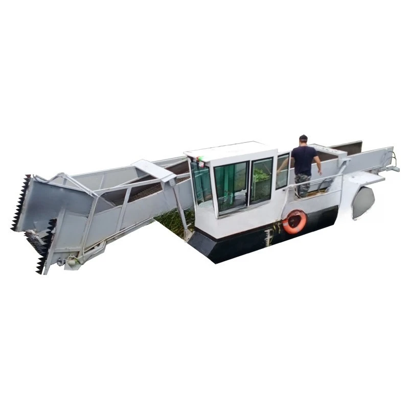 12.5-meter water floating lotus salvage boat aquatic grass harvesting boat clean the floating garbage boat on the water surface