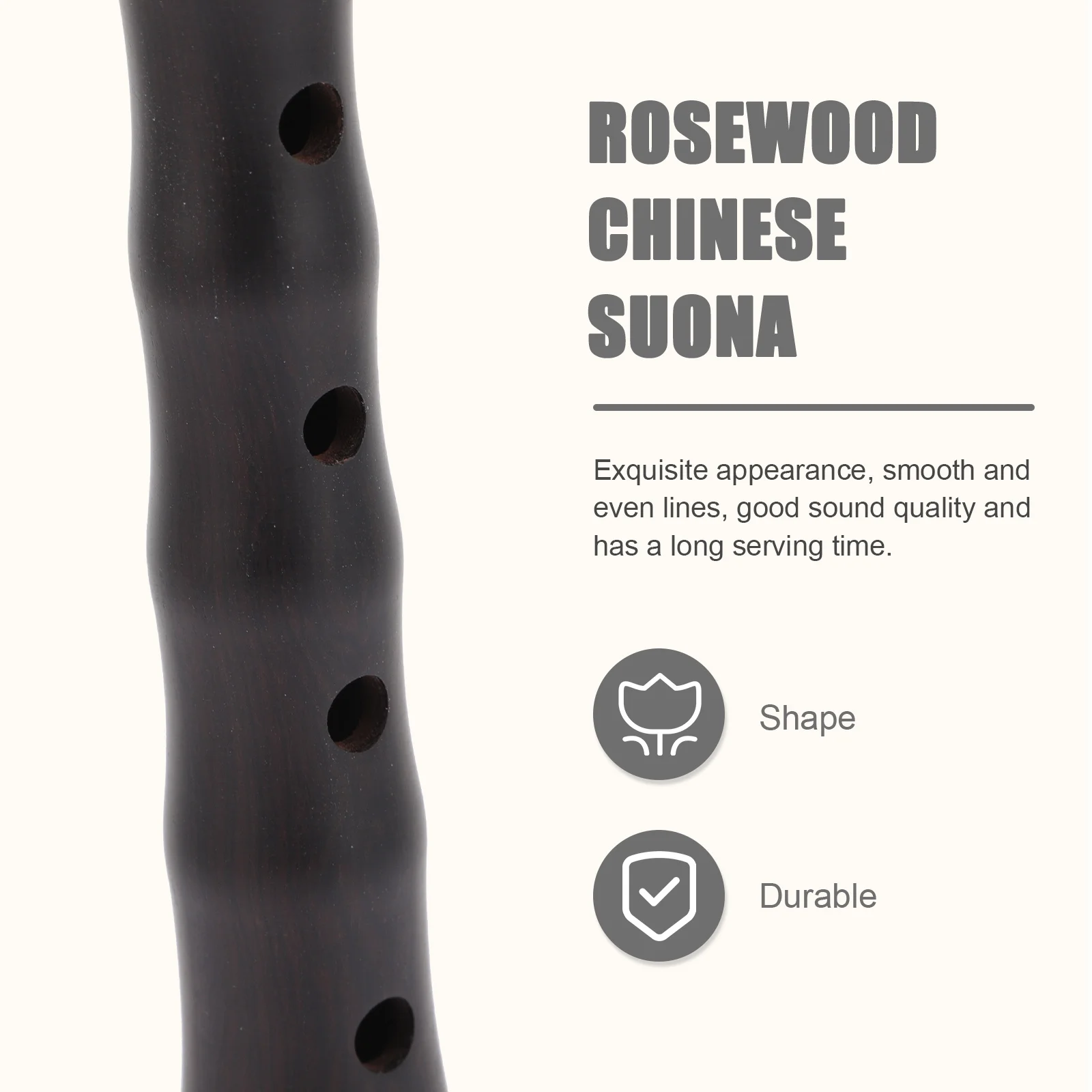 

1Set Beginner F Key Suona Rosewood Made Lightweight Ethnic Wind Instrument Suitable for Students Professionals Practice