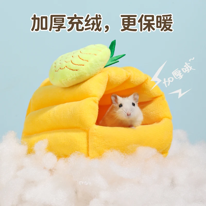 Guinea Pig Bed Warm Fleece Hideout Cozy Small Animal House Bedding for Rabbit Bunny Hamster Ferret Hedgehog Rat Chinchilla