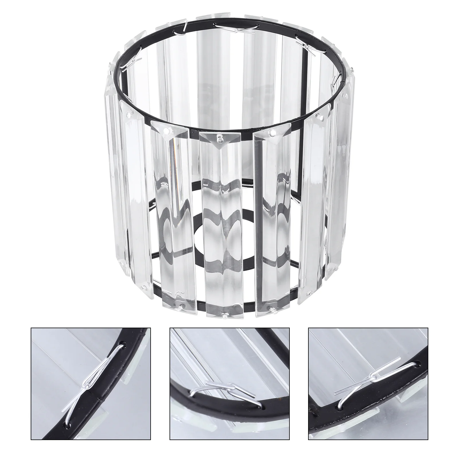 

Crystal Ceiling Lamp Cover European Style Dust Proof Lamp Shade For Living Room Bedroom Iron Art Light Cover Decorative