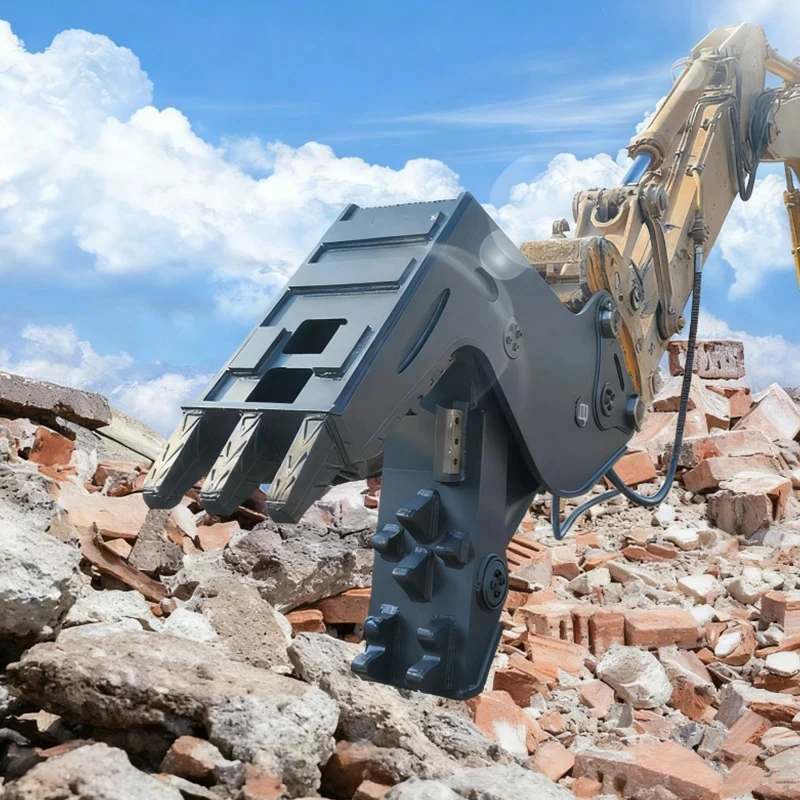 Building Demolition Crocodile Type Front Attachment Hydraulic Crushing Pliers