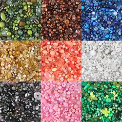 20g Mix Random Acrylic Spacer Beads Lot Big Hole Loose Flower Charm Beads For Necklace Bracelet Findings Jewelry Making Supplies