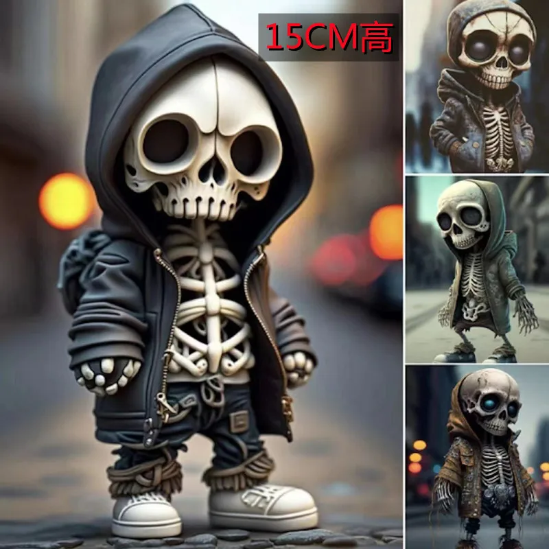 

Cross-border new products Halloween skeleton doll resin ornament alien sweater ghost festival party tabletop garden decoration