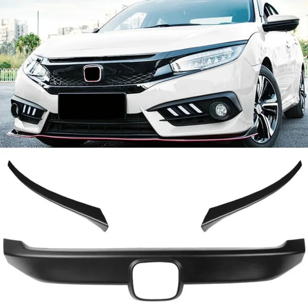 Car Mesh Grill Front Bumper Grille For 10th generation Civic 2016 2017 2018 Decorative cover Not suitable for hatchbacks