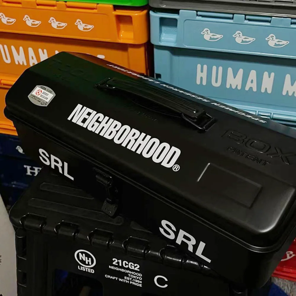 NBHD-caja de hierro cuadrada para almacenamiento de jardinería, organizador de herramientas, serie