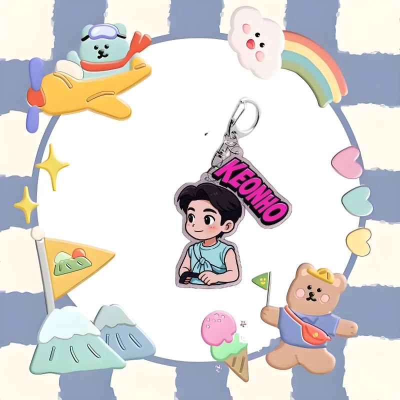 KPOP جديد الحرارة كورتيس الصبي الفرقة مارتن الذهب التدريب الرئيسي عالية الجمال ستار مفهوم صور الملحقات محيطية على ظهره المفاتيح #2